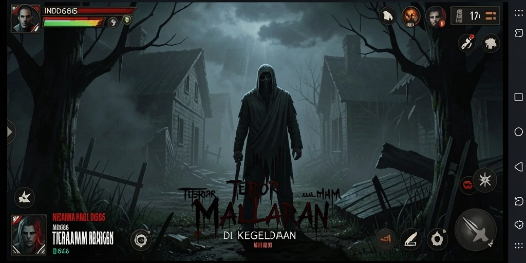 Tangkapan layar gameplay IND666 menampilkan suasana Horror yang mencekam.