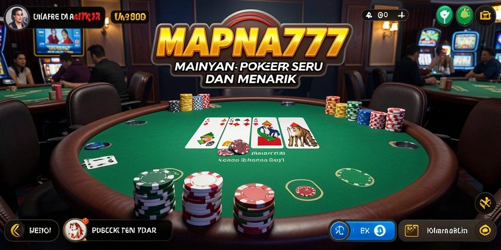 Tampilan gameplay seru dalam aplikasi poker MAPNA777.