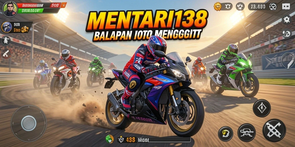 Gameplay seru balapan motor di MENTARI138.