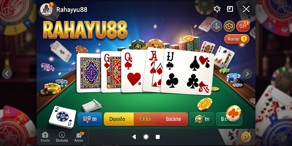 Screenshot gameplay RAHAYU88 yang menampilkan suasana seru permainan domino.
